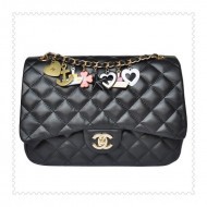 Sac Chanel 2.55 classique flap Matelassé 1115 Noir